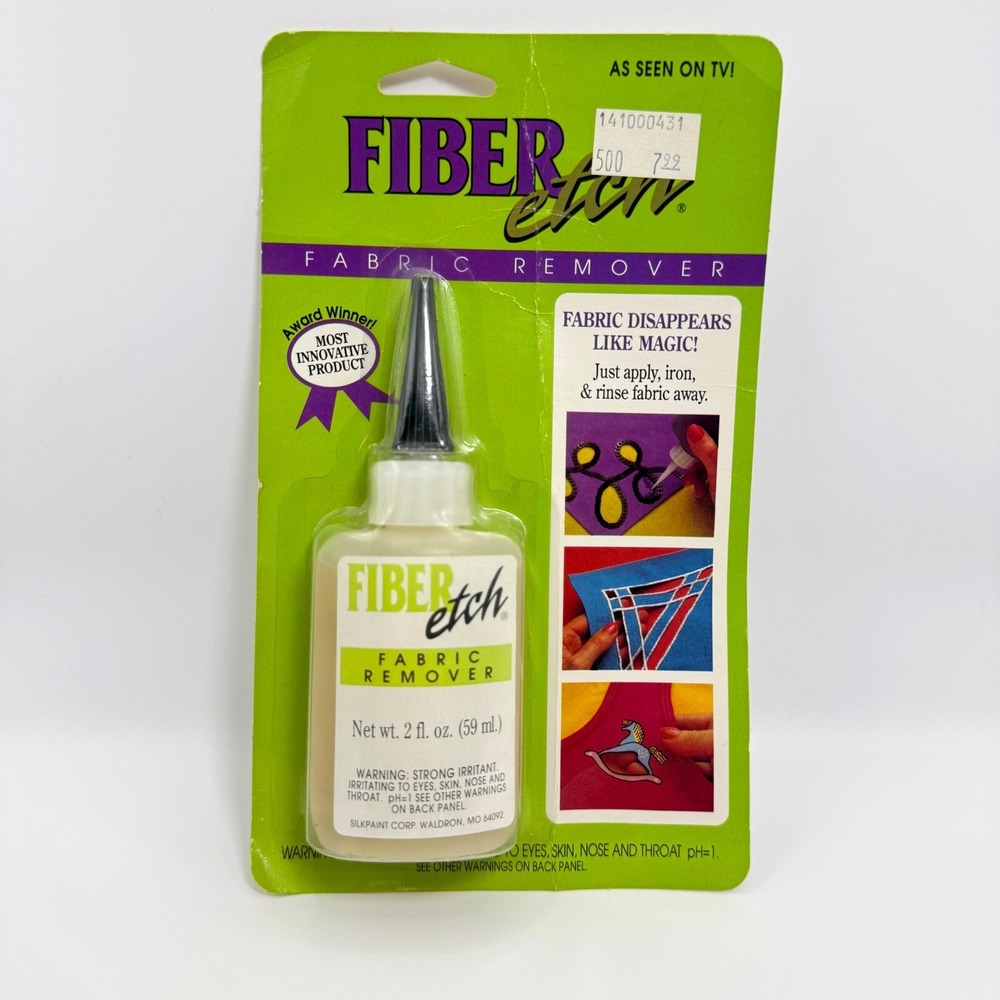 Fiber Etch‎ Fabric Remover 2 fl oz New Sealed – Cuts Fabric Without Scissors